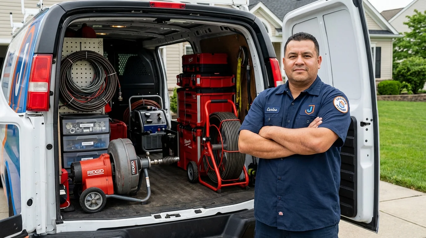 Professional drain cleaning equipment and Johns Plumbing LLC plumber in Capitola