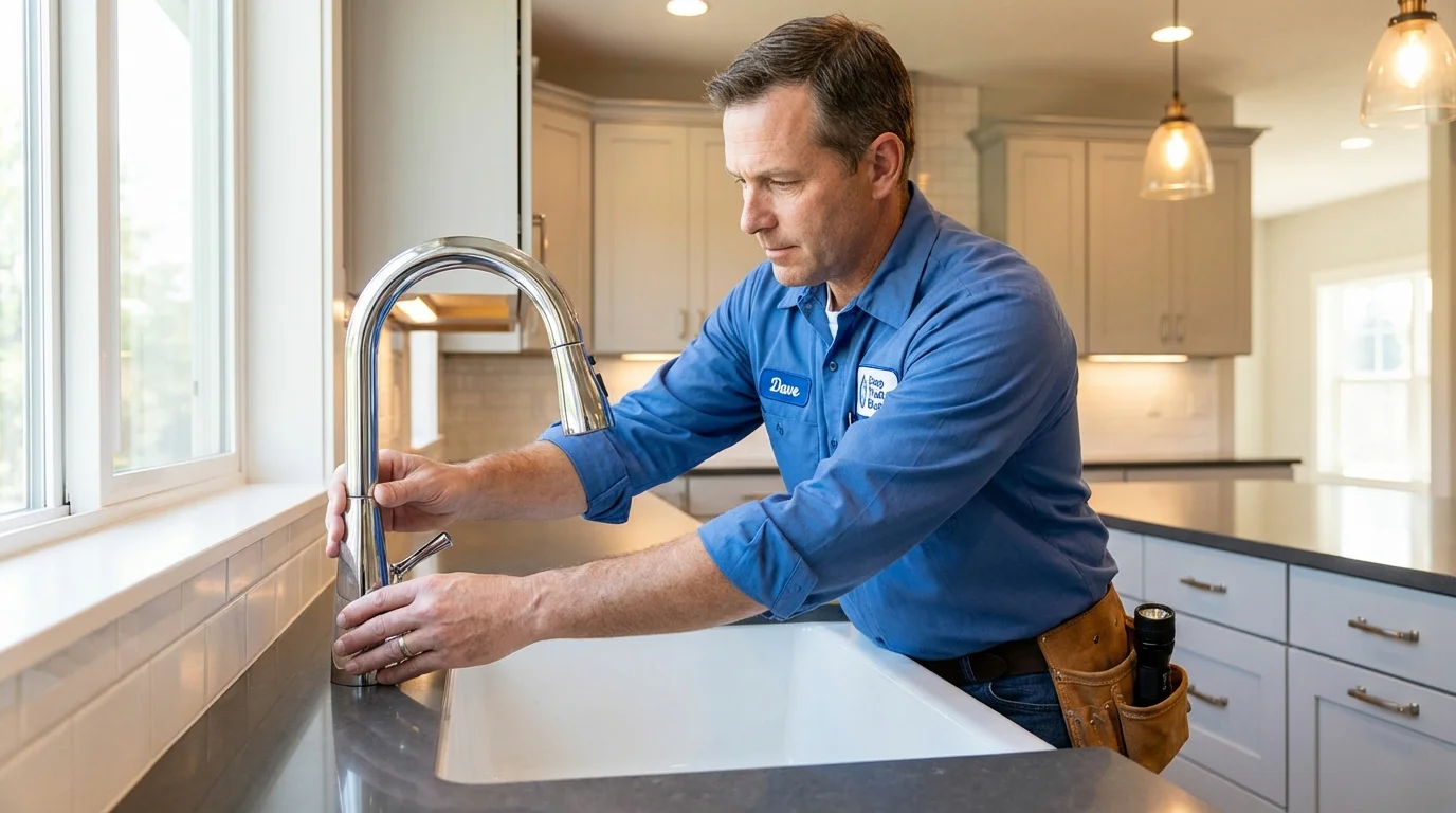 Kitchen faucet installation by Johns Plumbing LLC in Capitola